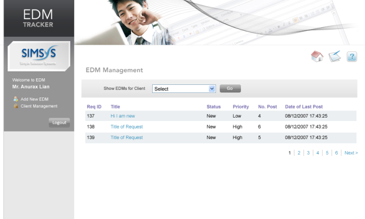 SIMSYS EDM Tracker